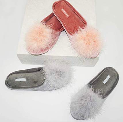 BCTEX Women's Cozy Velvet Memory Foam Slippers - Fuzzy Non-Slip Sole