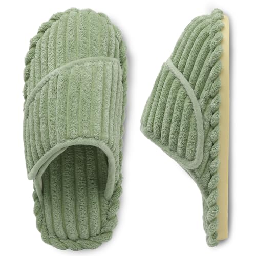 BesroadWomen'sWideDiabeticAdjustableSlippersMemoryFoamArthritisEdema