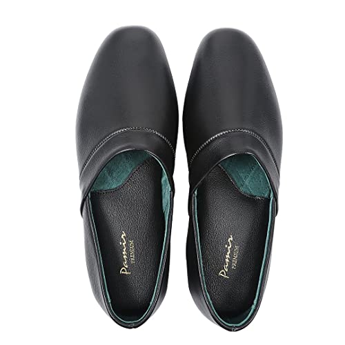 Men's Leather Opera Slippers with Memory Foam Insole