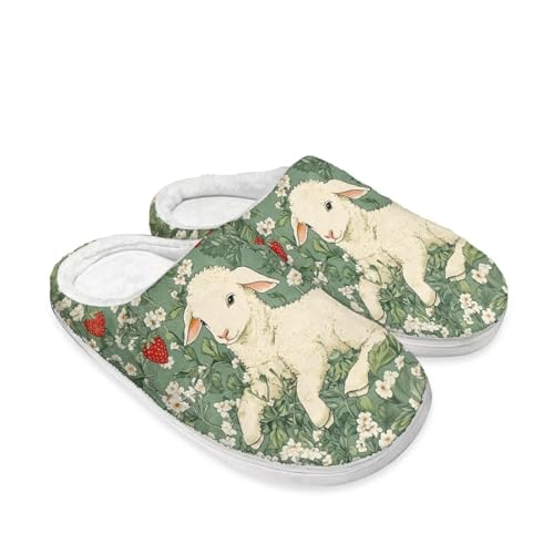 Warm Fuzzy Animal Slippers for Women - White - US Sizes 4 to 12